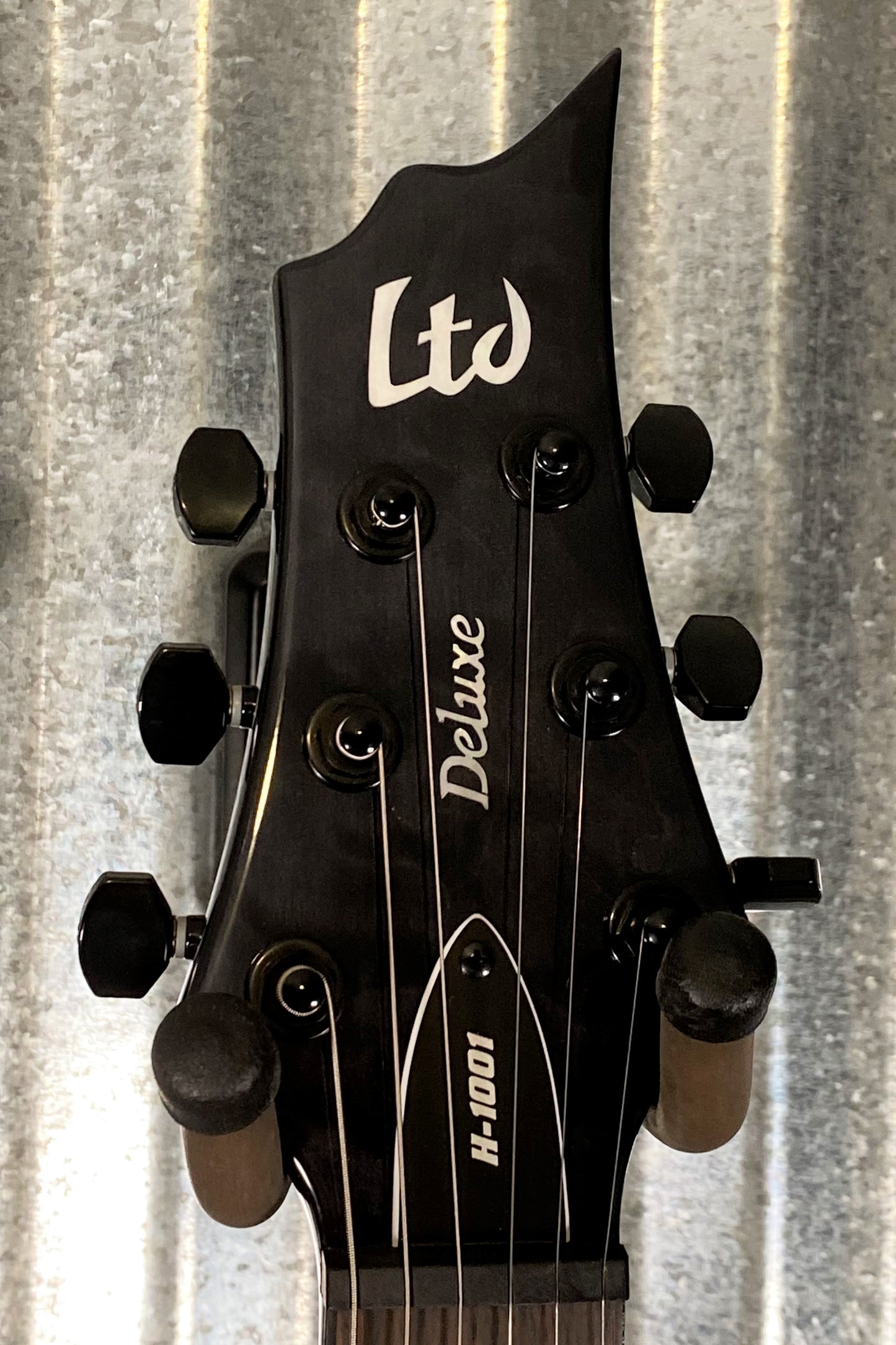 ESP LTD H-1001 Quilt See Thru Black Guitar LH1001QMSTBLK #2391 Used