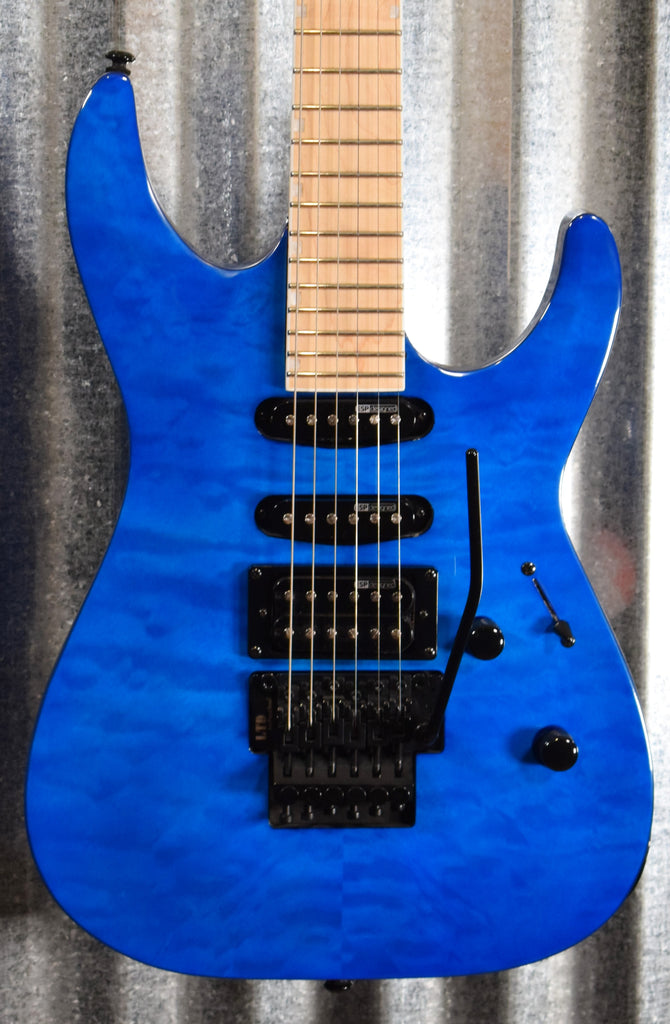 ESP LTD MH-203QM See Thru Blue Quilt Top Guitar MH203QMSTB #0618 B Sto ...