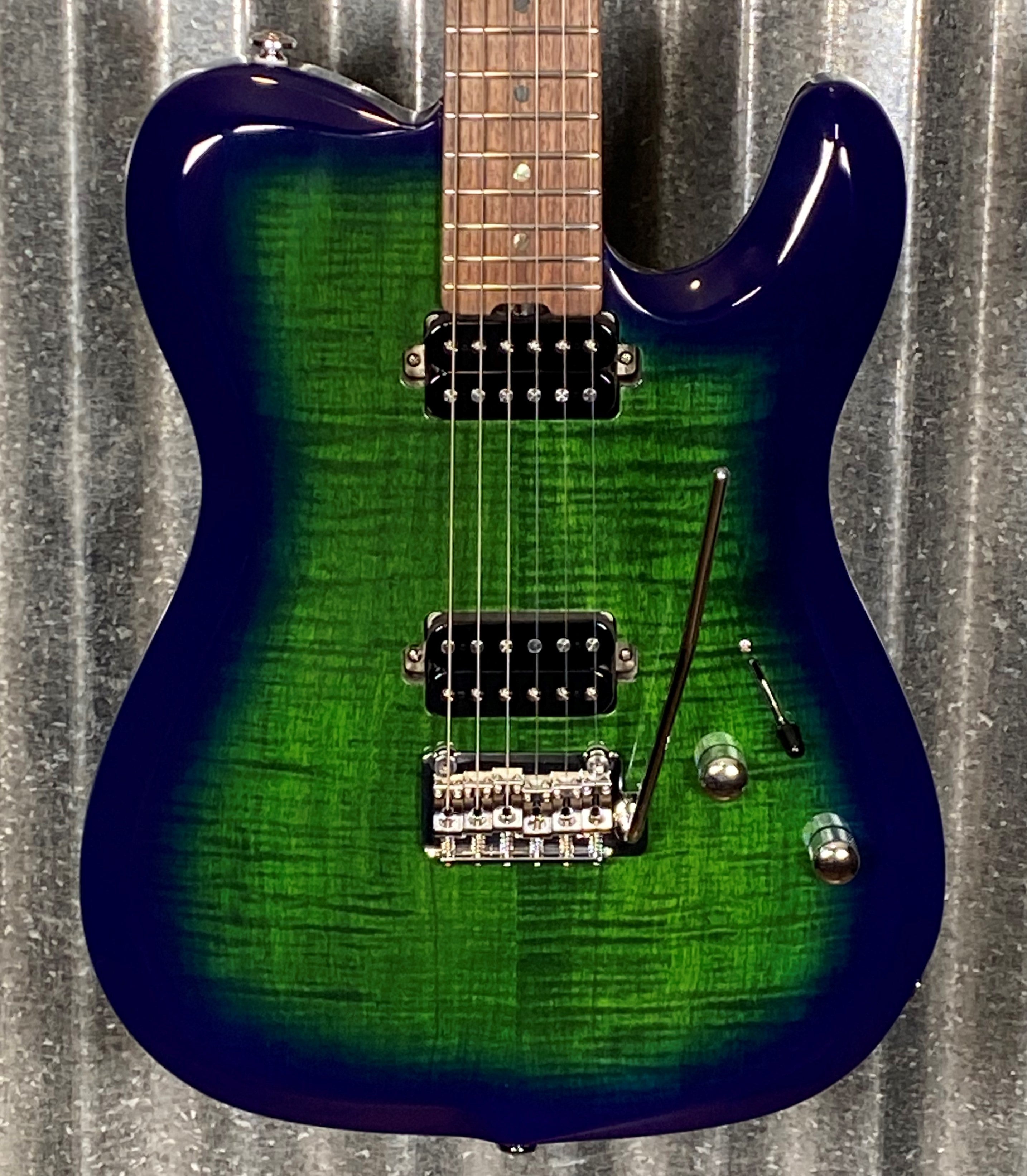 Musi Virgo Fusion Telecaster HH Deluxe Tremolo Greenburst Guitar #0351 ...