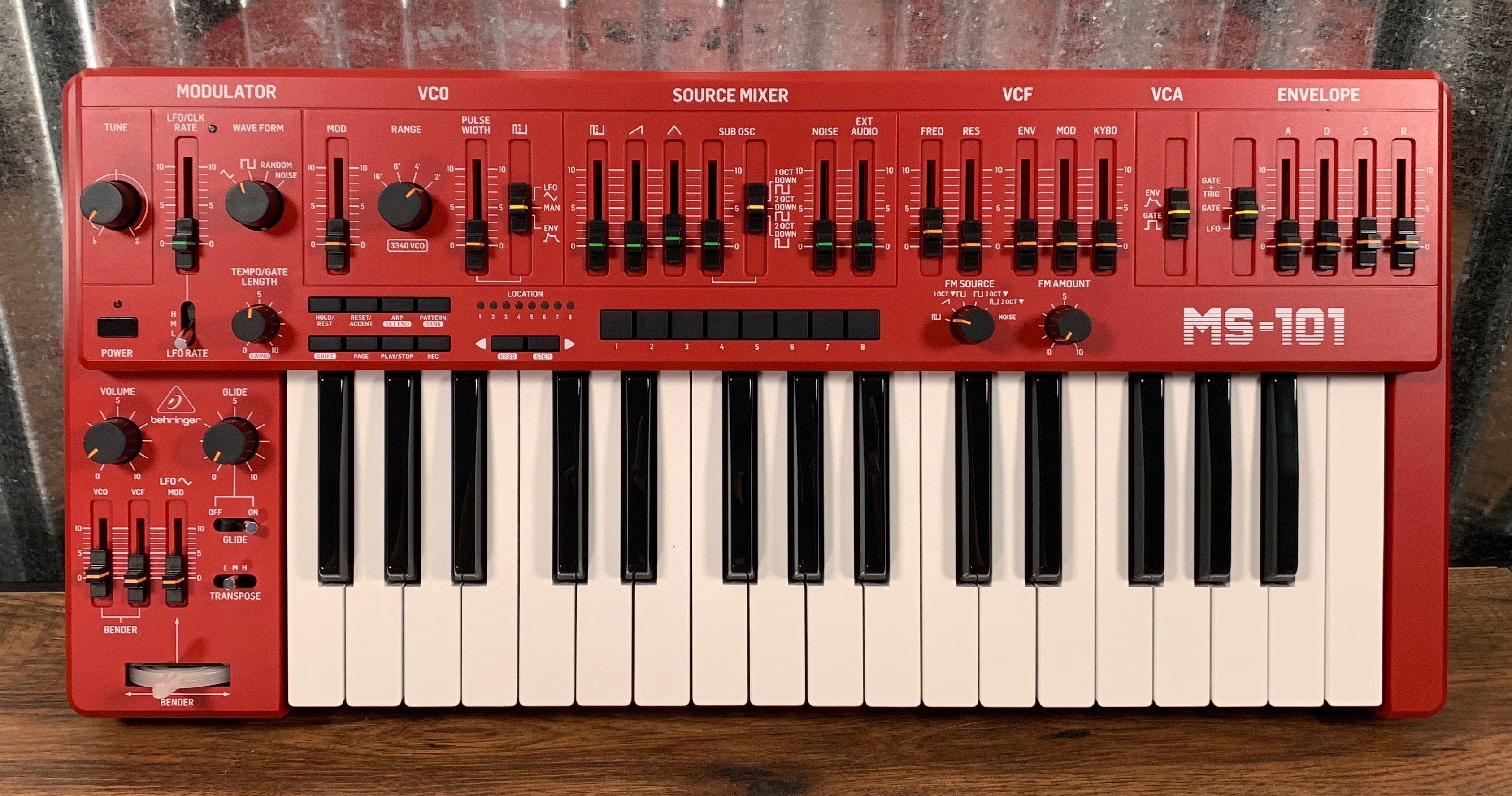 Behringer MS-101-RD 32 Key Analog Sequencer Synthesizer Red