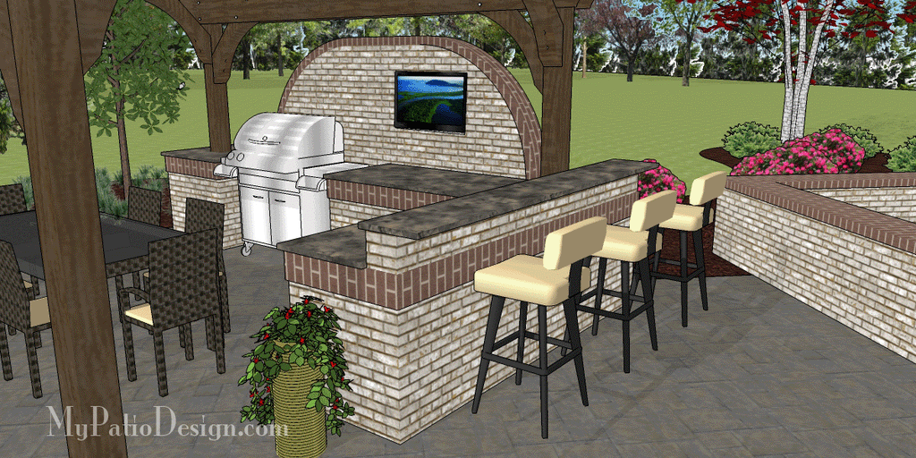 Custom patio designs with outdoor kitchens...