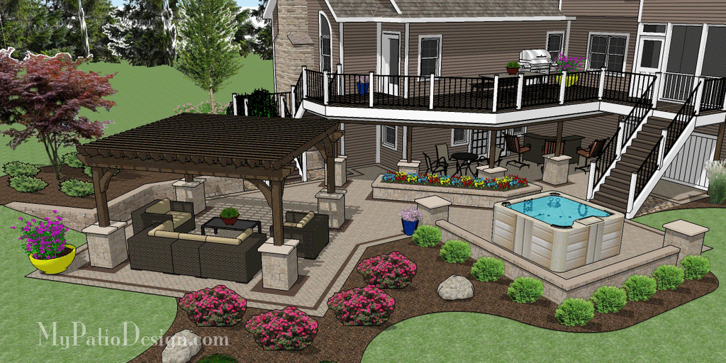 Deck Design Your Own Layout Custom 3D Patio  Design  Designing Patios You Love to Use 