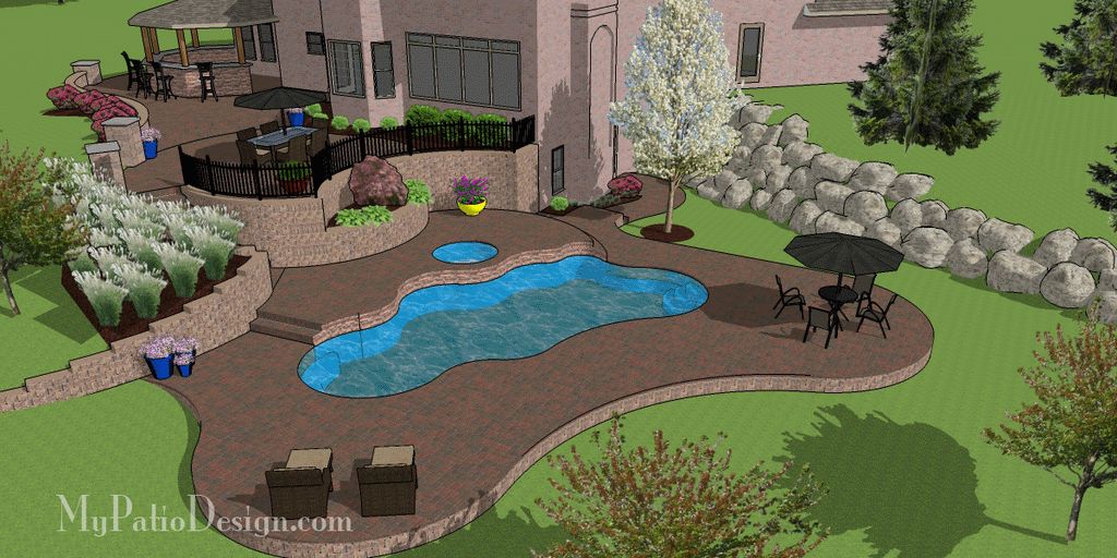 Custom pool patio designs