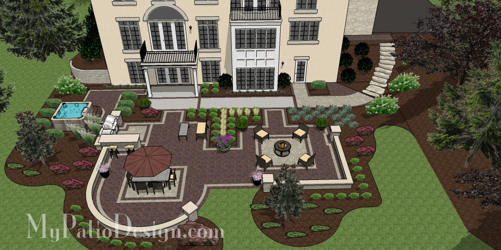 A Patio Designed to Match the Style of it's Home