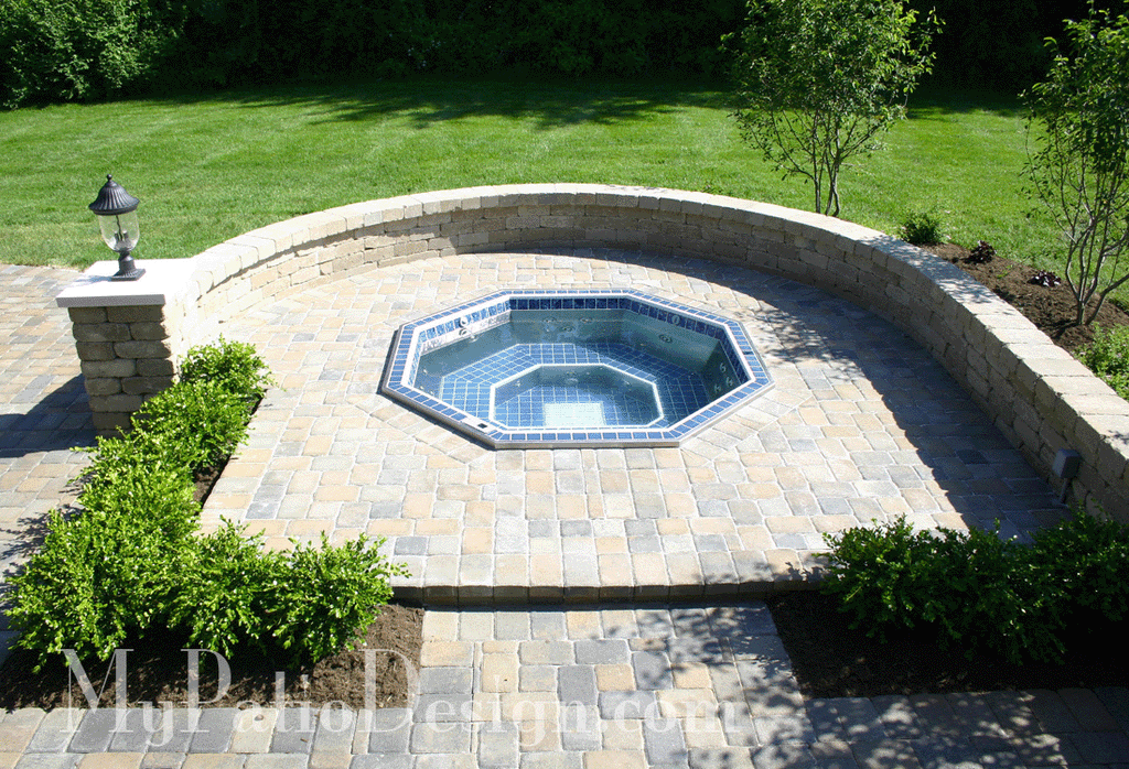 Seating Wall Ideas for Hot Tub