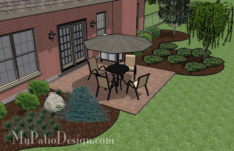 DIY Small Brick Patio Design | Downloadable Plan - MyPatioDesign.com