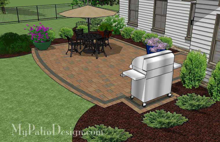 Private Backyard Patio Design | Downloadable Plan – MyPatioDesign.com