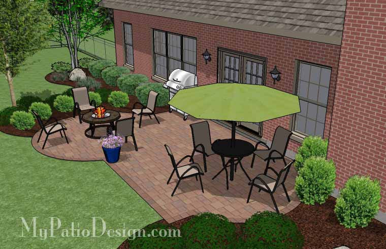 Small Backyard Patio Design | Layouts and Material List – MyPatioDesign.com