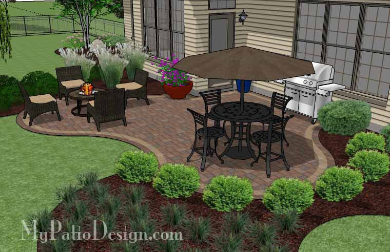 Small Outdoor Living Patio Design | Downloadable Plan – MyPatioDesign.com