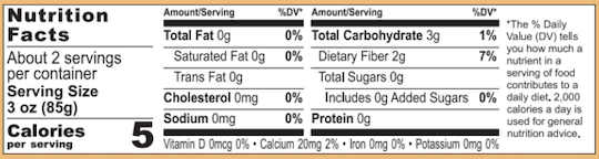 Nutritional Information