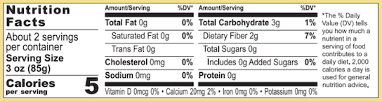 Nutritional Information