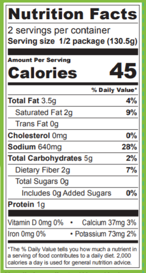 Nutritional Information