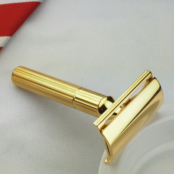 24k Gold Gillette Fat Handle Tech Pre War Model Above The Tie