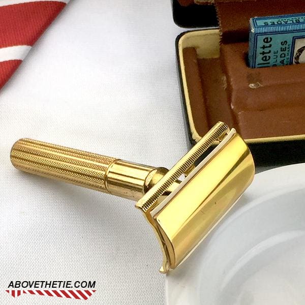 Gold Gillette Tech Safety Razor & Case 1946 – Above the Tie