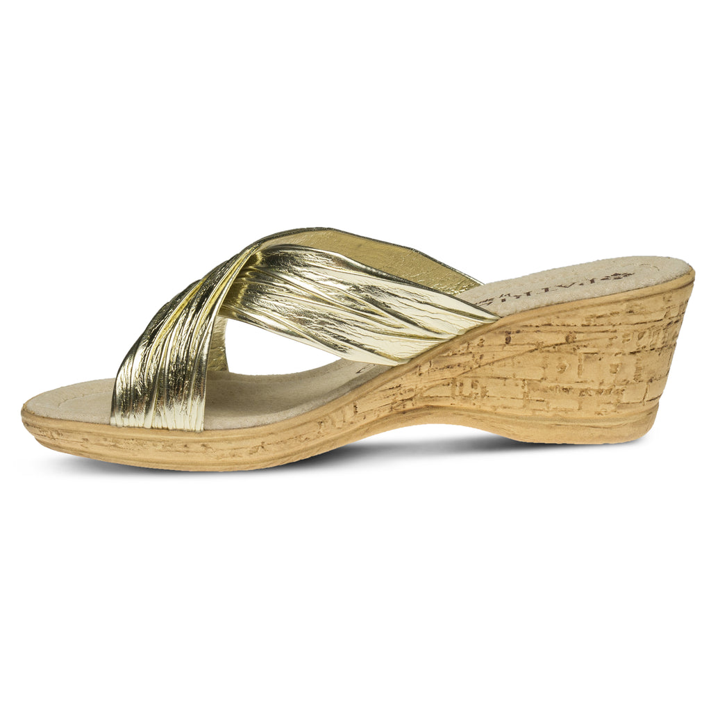 BRONZE MARGE SLIDE SANDAL by PATRIZIA – Spring Step Shoes