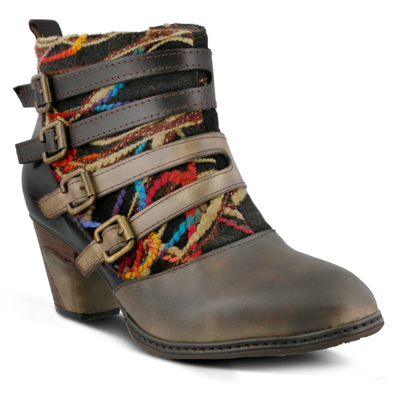 BLACK MULTI REDDING BOOTIE by L'ARTISTE – Spring Step Shoes