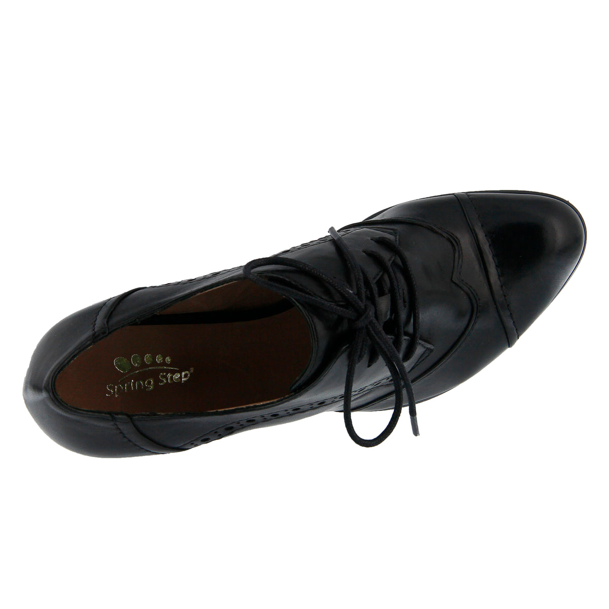 BLACK RORIE LACE-UP SHOE by SPRING STEP