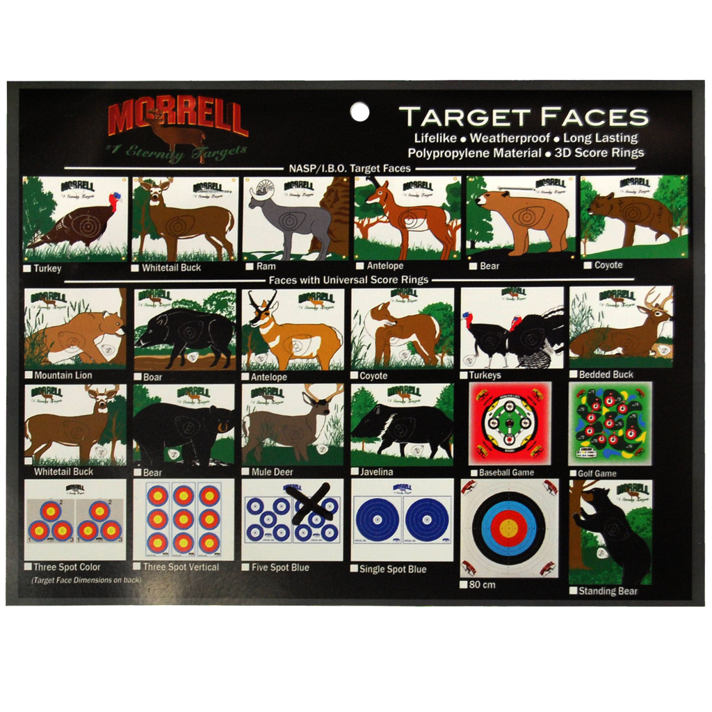 Archery Target Face Hog ASA Score Rings Universal Polypropylene