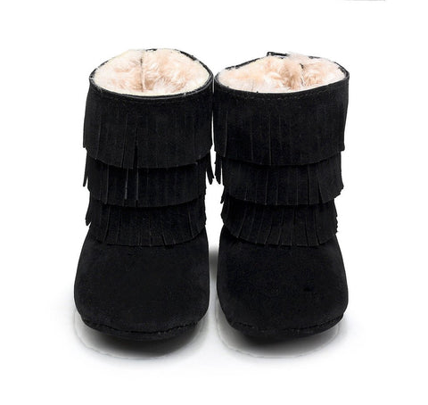 infant black boots