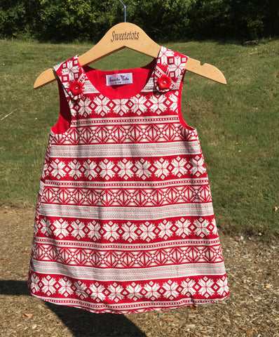 christmas pinafore dress