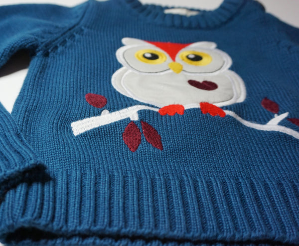 Organic Cotton Plum Owl Sweater – PandaKids