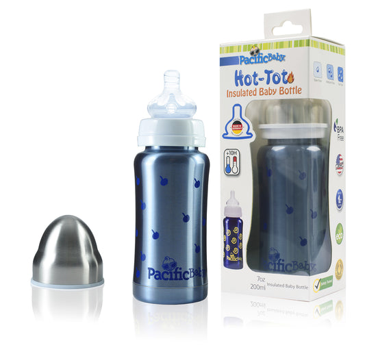 Pacific Baby Hot-Tot Stainless Steel Insulated Baby Bottle - Swirls –  Pacific Baby Inc.