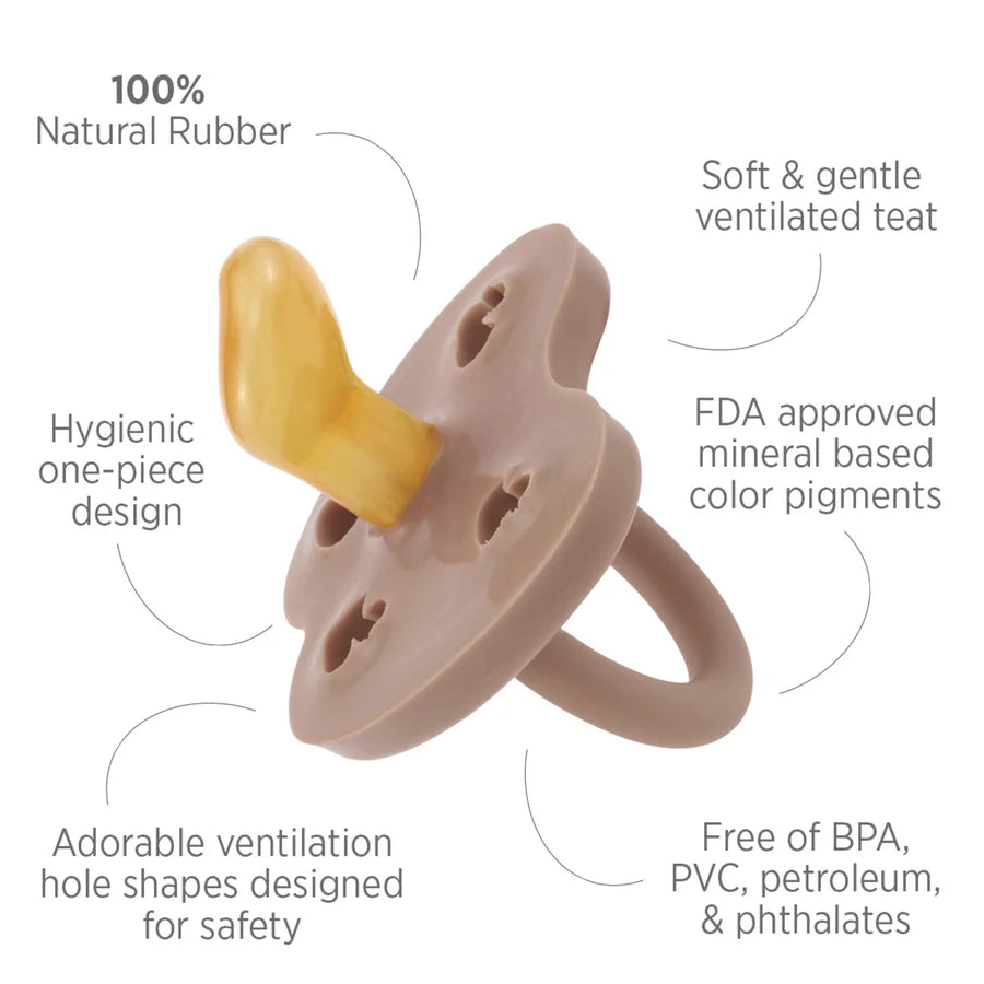Hevea Natural Rubber Dummy Pacifier Coloured