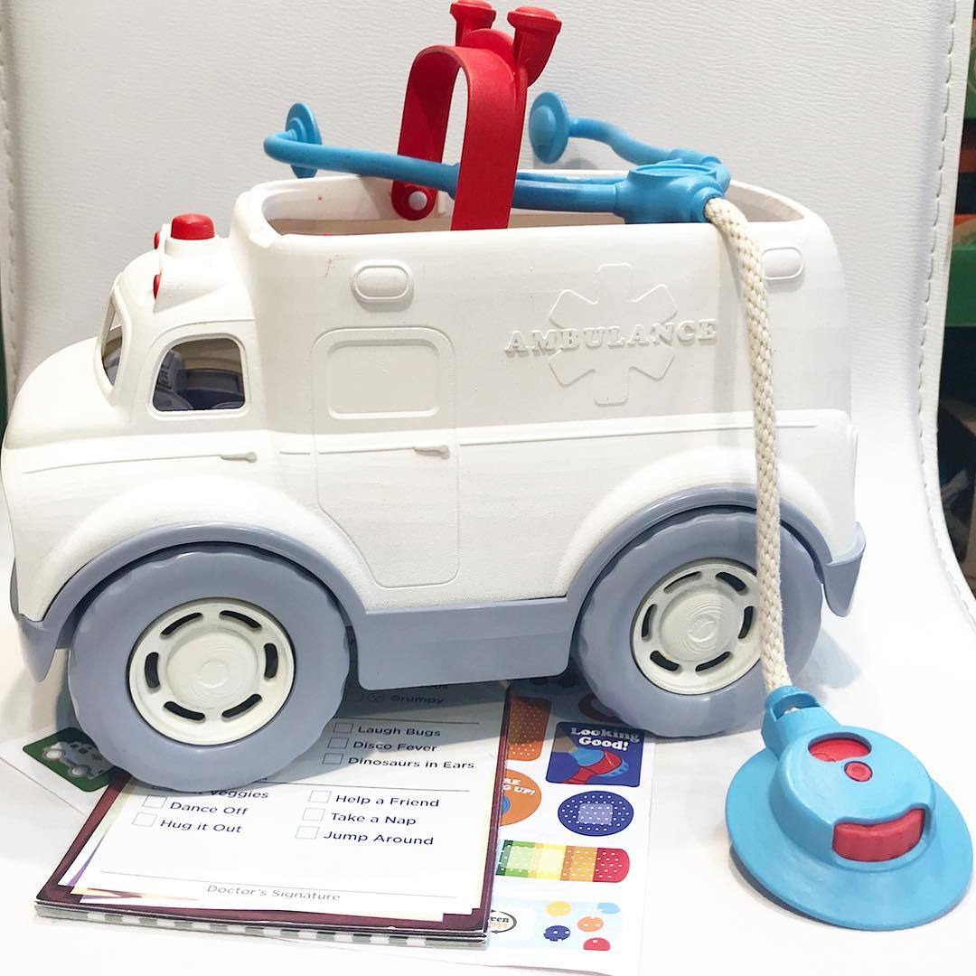 green toys ambulance and doctor kit