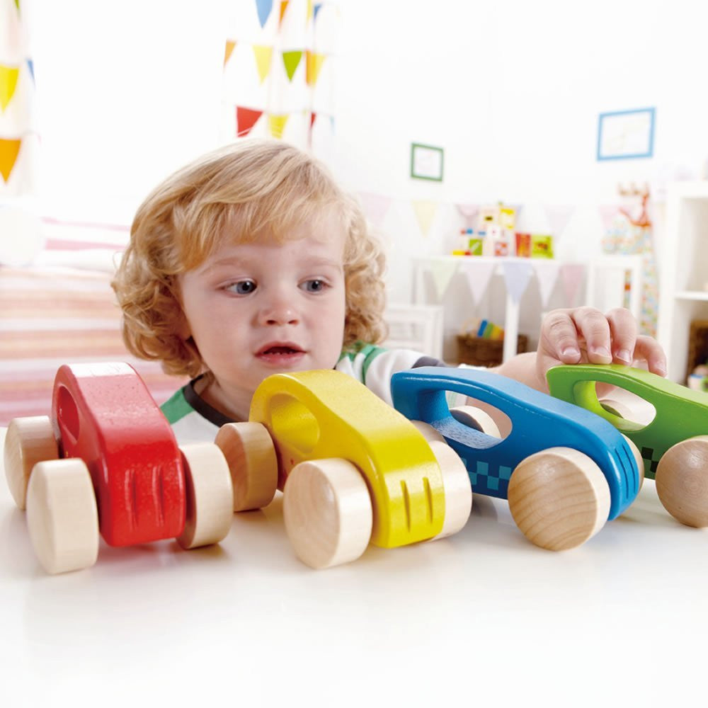 little wooden cars