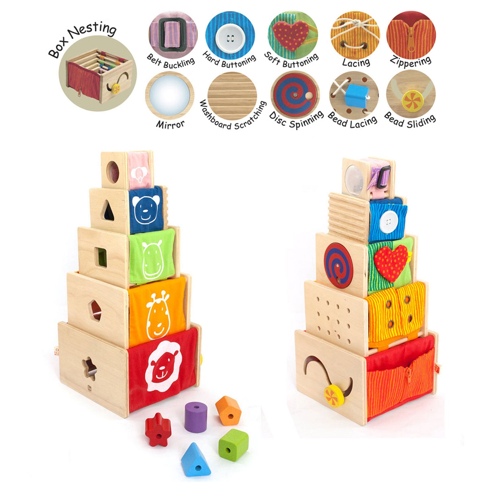 wooden nesting boxes toys