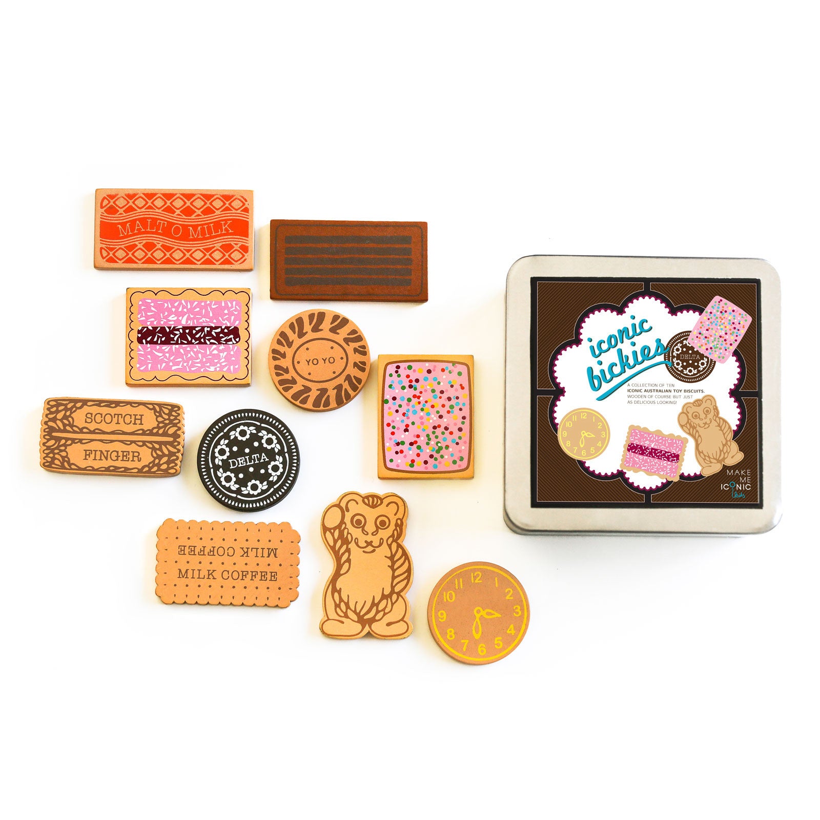 wooden toy biscuits