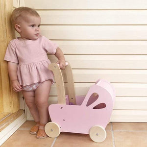 childs wooden pram