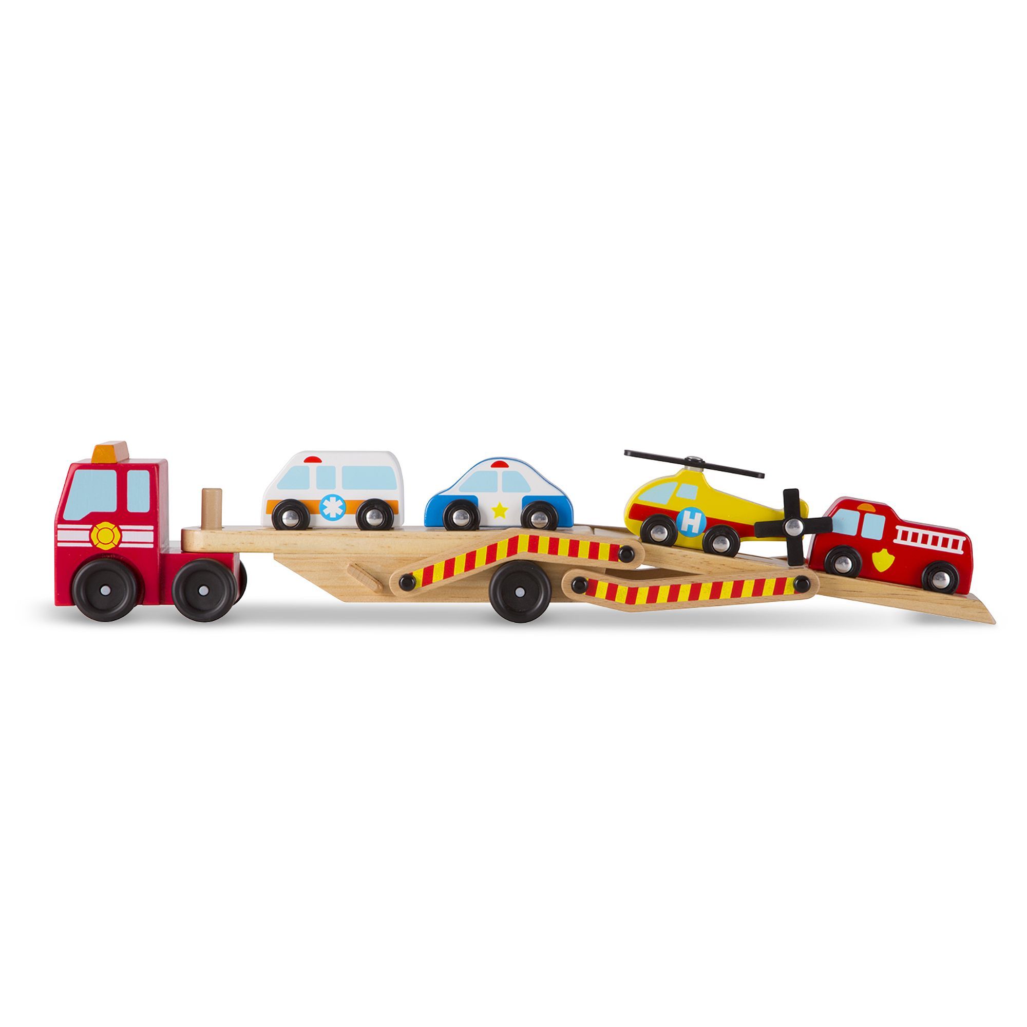 melissa and doug semi truck car carrier