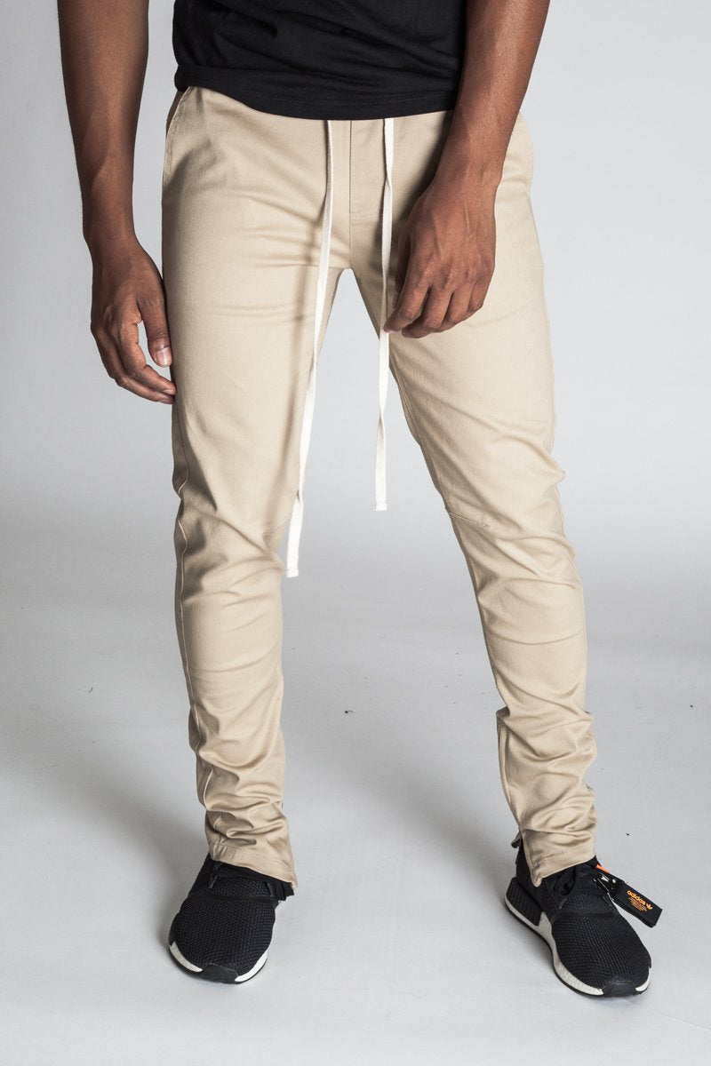 skinny twill joggers