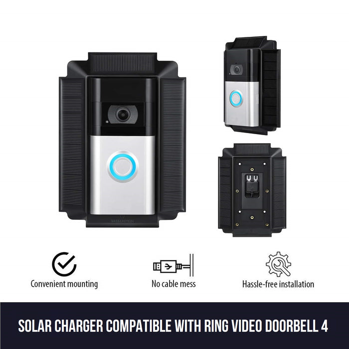 mobiel interferentie In beweging Ring Video Doorbell 4 & 3/3 Plus Solar Charger Mount | Wasserstein —  Wasserstein Home