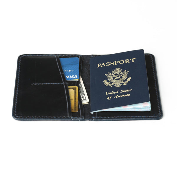 Leather Passport Wallet: Handmade in USA - Slightly Alabama