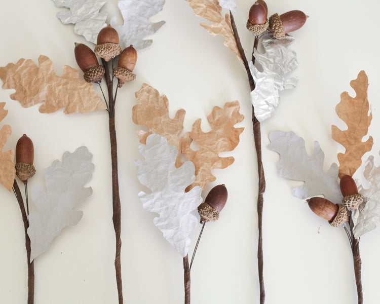 Paper Oak Leaves and Acorns Tutorial