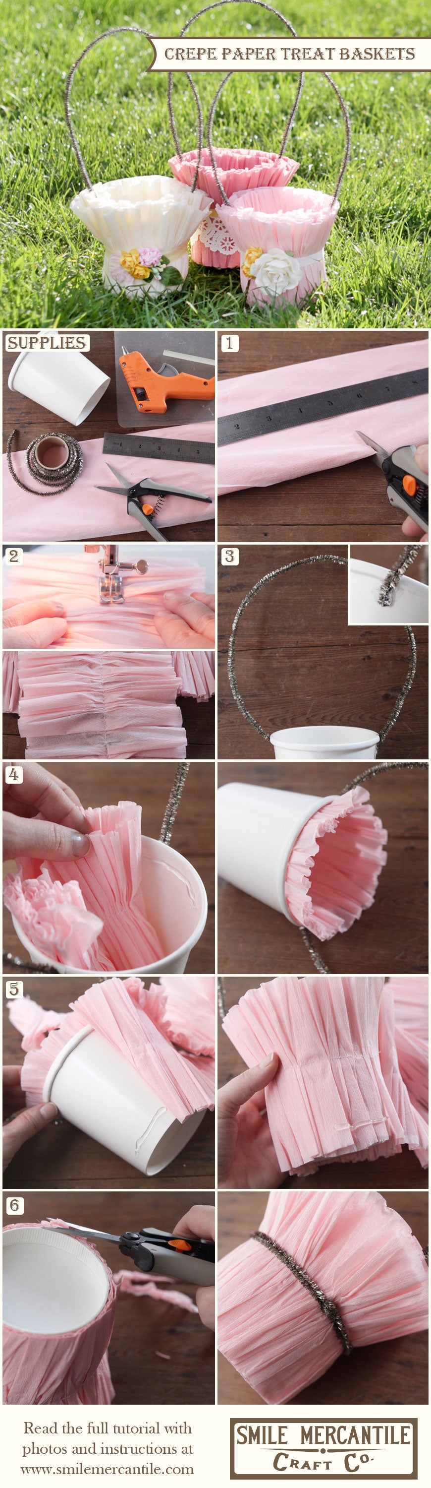 Tutorial: Crepe Paper Treat Baskets 