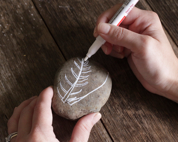 DIY Advent Wreath with Painted Rocks