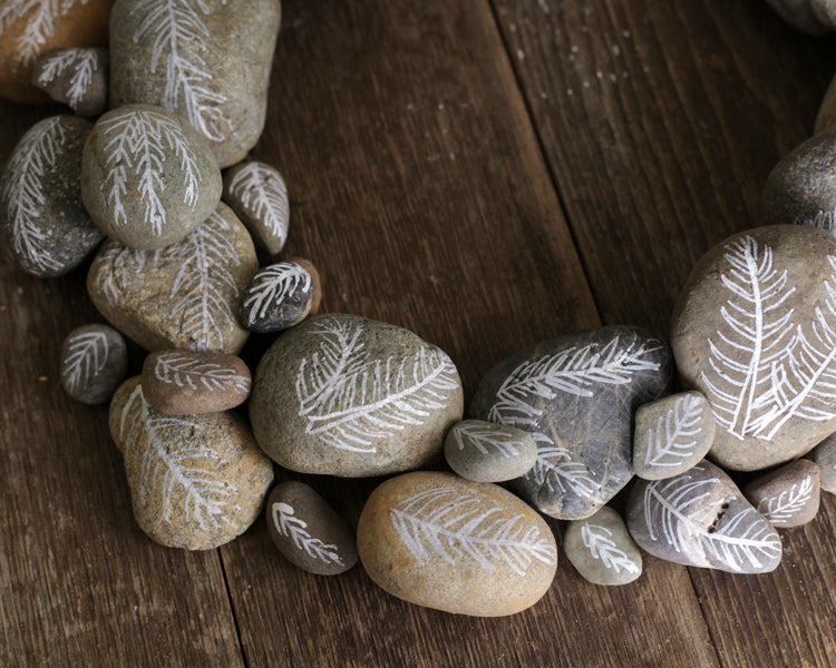 DIY Advent Wreath with Painted Rocks