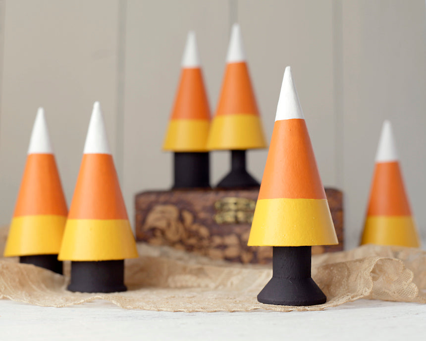 Paper Mache Halloween Cones