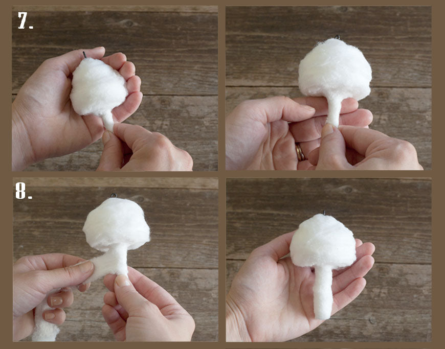 How to Make Spun Cotton Mushrooms