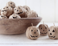 paper mache jack-o-lanterns