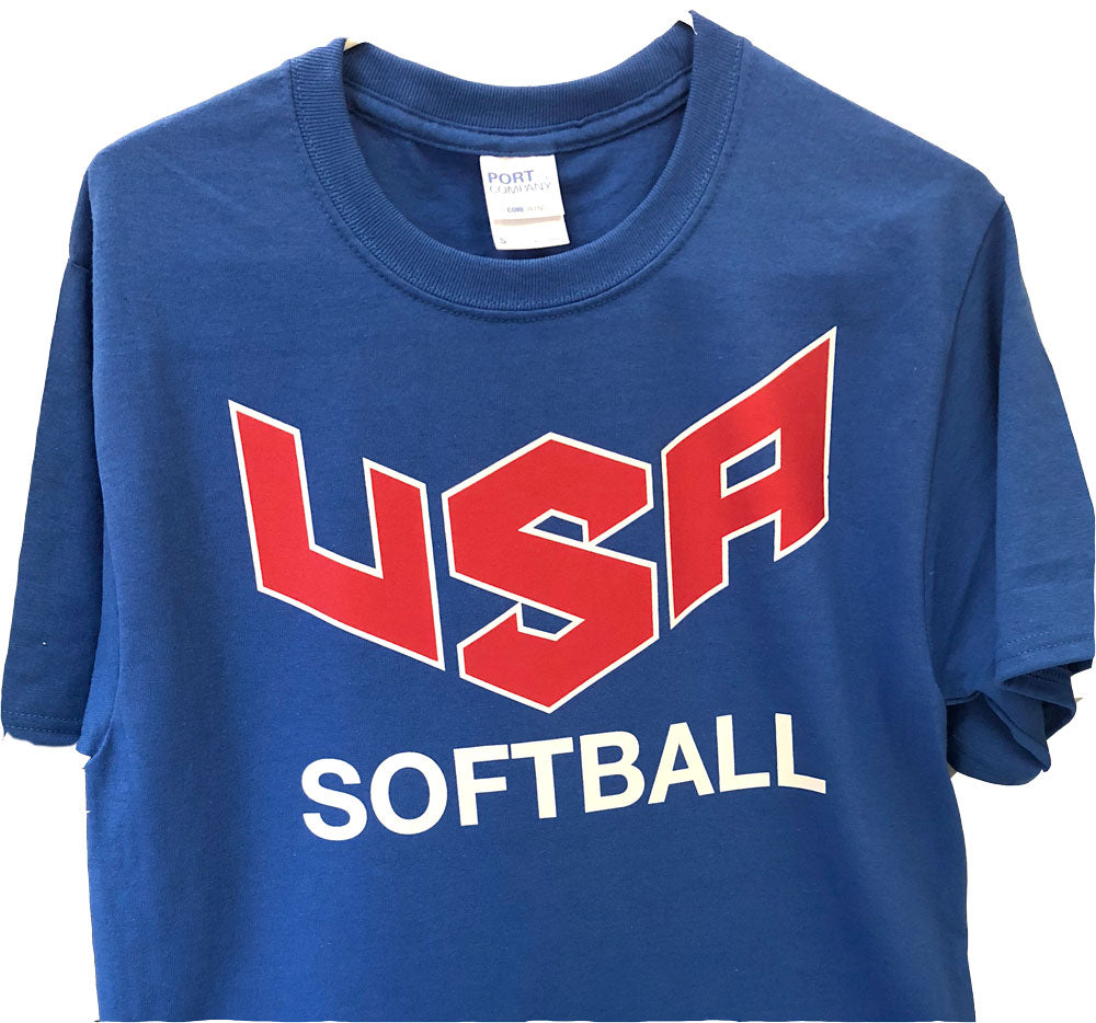 blue softball jersey