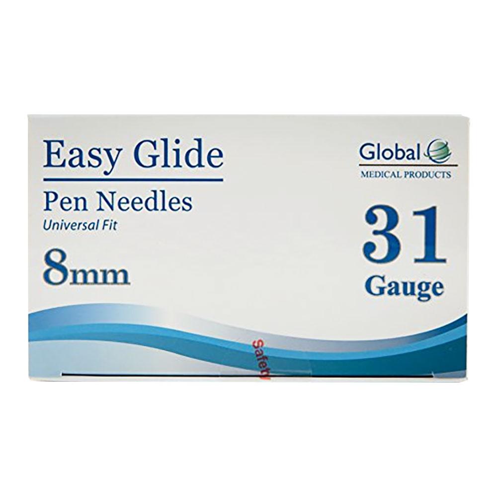 Easy Glide Diabetic Pen Needles 31G 5/16" (8mm) Ample Medical