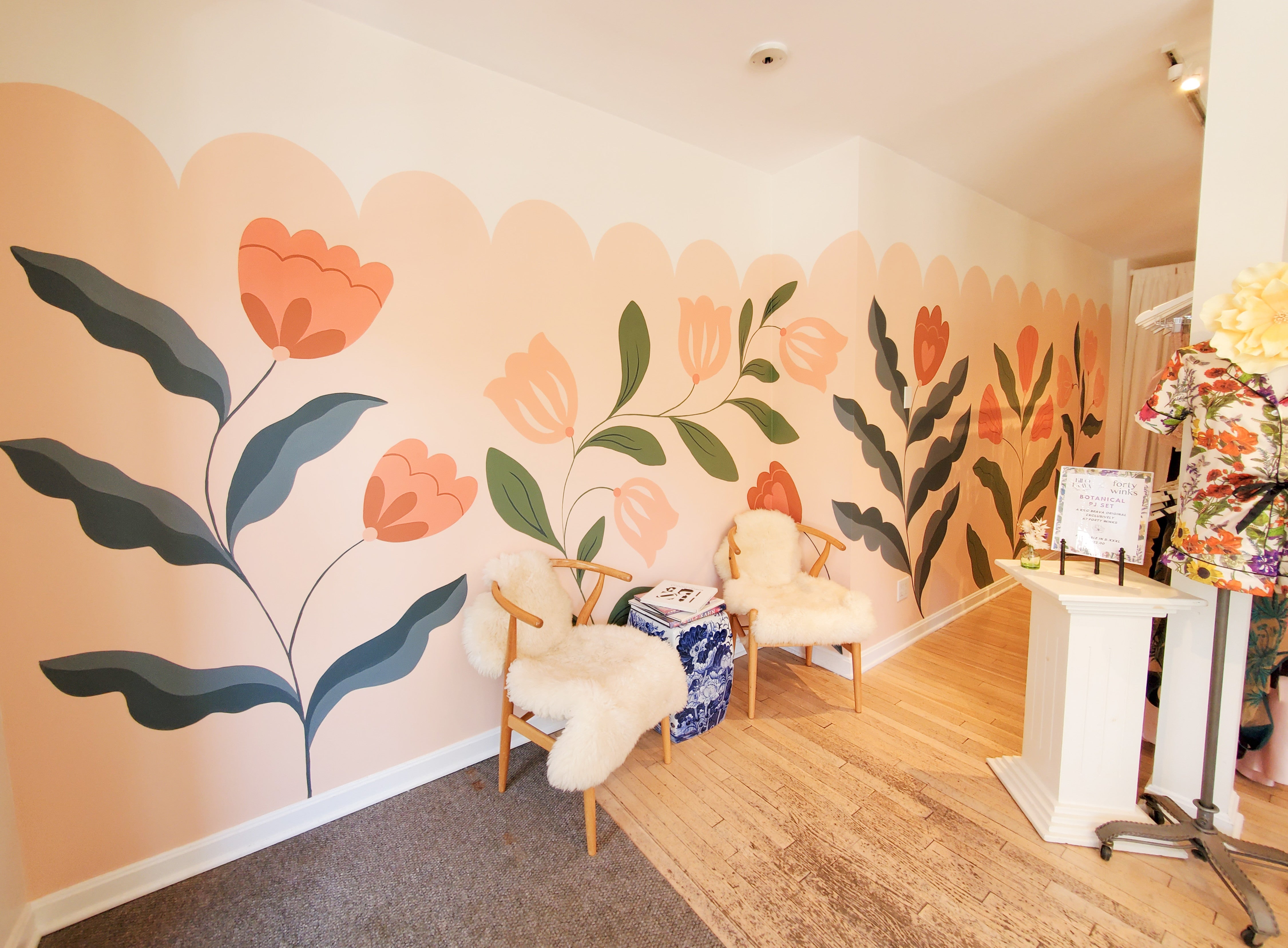 Forty Winks mural by Anne Weatherhead Design