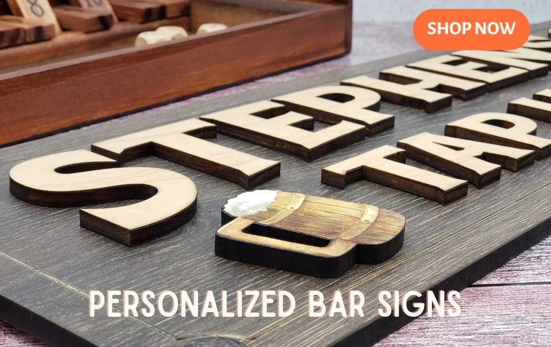 Past Time Psb002 27 x 19 in. Personalized Martini Bar Custom Shape Sign
