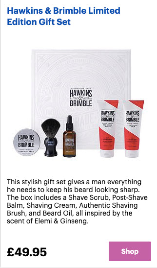 Hawkins et Brimble Coffret cadeau de toilettage pour homme pour Noël