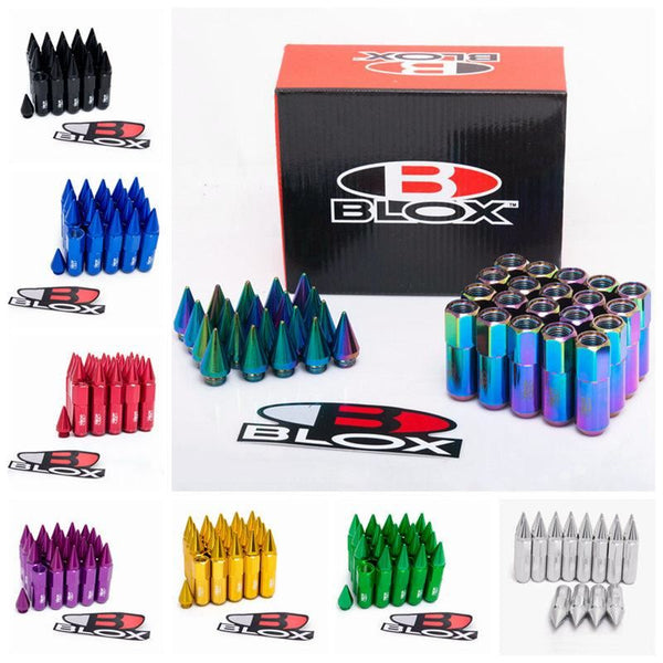 16pc Premium Chrome SPIKED 1/2-20 Extended Lug Nuts 4.4 OFF-ROAD SPIKE  Metal Lugz Nut w/Key 