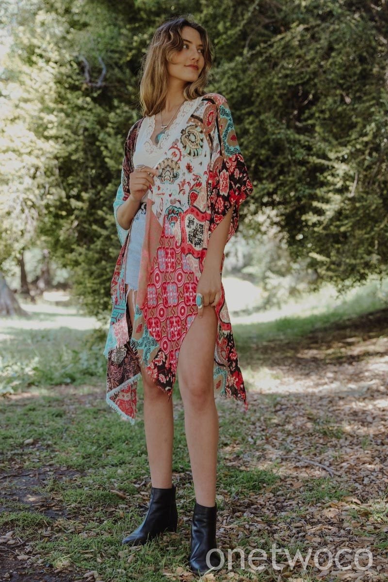 Kimono, Kimono Wrap, Beach cover up,Bohemian,festival,Oversized,Boho s –  Dailyaccessoriez